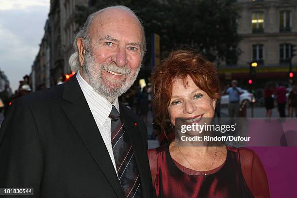 Actor Jean-Pierre Marielle with his wife actress Agathe Natanson attend the 'IFRAD' Gala at Cirque D'Hiver In Paris on September 25, 2013 in Paris,...