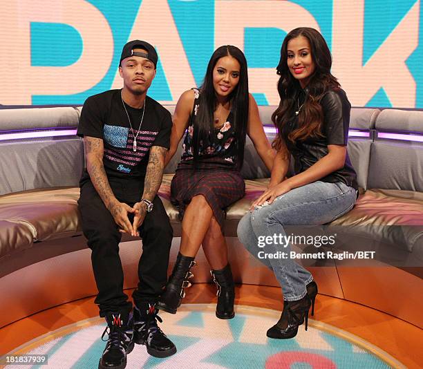 Bow Wow, Angela Simmons, and Skylar Diggins attend 106 & Park at 106 & Park Studio on September 23, 2013 in New York City.