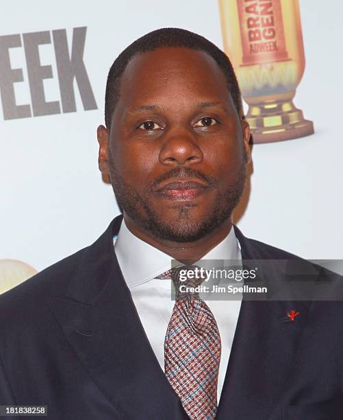 Marketing at Beats by Dr. Dre Omar Johnson attends 2013 ADWEEK Brand Genius Awards at Capitale on September 25, 2013 in New York City.
