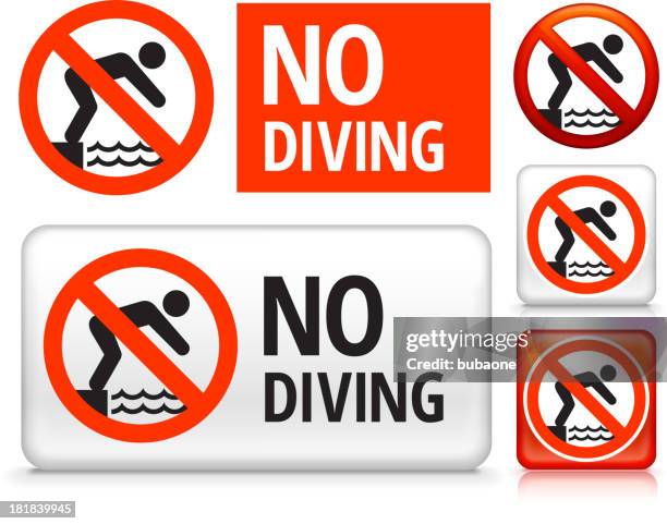 no diving royalty free vector art buttons - no telefone 幅插畫檔、美工圖案、卡通及圖標