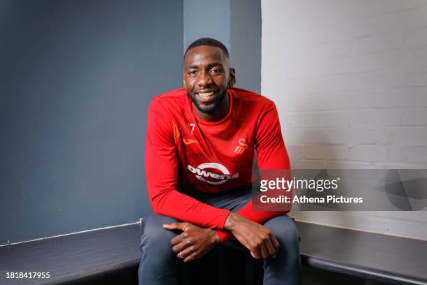 Yannick Bolasie poses for a picture at Fairwood Training Ground on November 27, 2023 in Swansea, Wales.