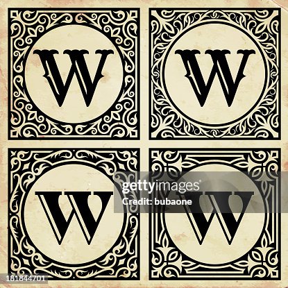 Old Paper With Decorative Letter W High-Res Vector Graphic - Getty Images