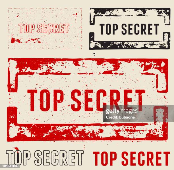top secret grunge stamps - mystery stock illustrations