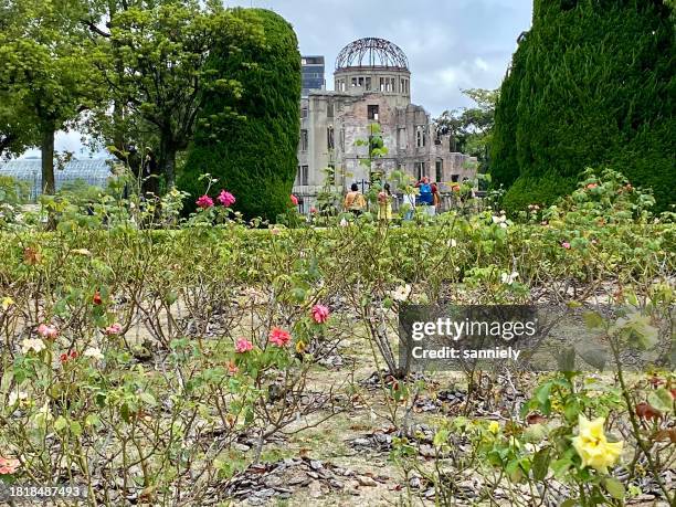 japan - hiroshima - genbaku dome- hiroshima peace memorial - hiroshima peace memorial stock pictures, royalty-free photos & images