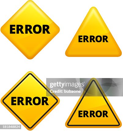 Error Paper Sign Error Street Sign High-Res Vector Graphic - Getty Images