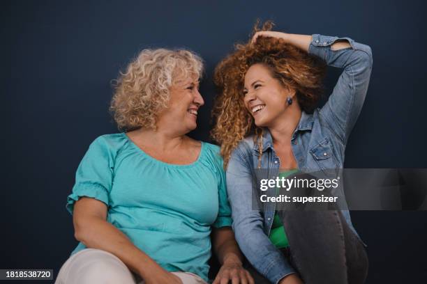 i am glad you are my mom - baby boomer and millennial stock pictures, royalty-free photos & images