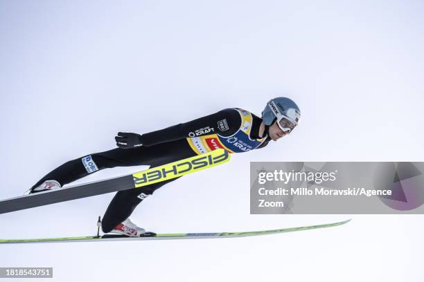 Jarl Magnus Riiber of Team Norway in action, takes 1st place during the FIS Nordic Combined World Cup Men's Gundersen HS140 10km on December 3, 2023...