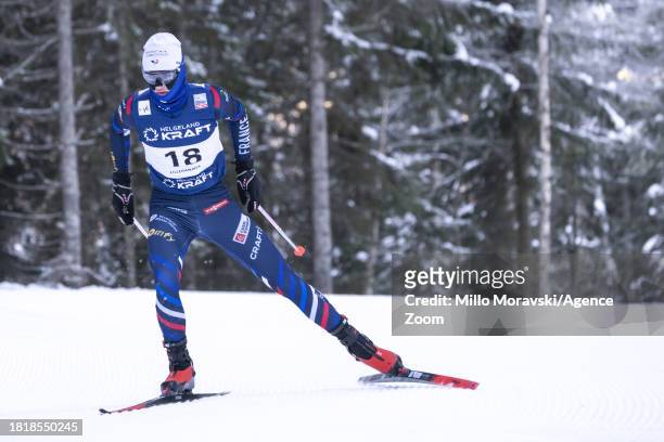 Marco Heinis of Team France in action during the FIS Nordic Combined World Cup Men's Gundersen HS140 10km on December 3, 2023 in Lillehammer, Norway.