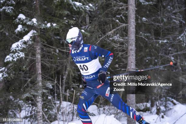 Antoine Gerard of Team France in action during the FIS Nordic Combined World Cup Men's Gundersen HS140 10km on December 3, 2023 in Lillehammer,...