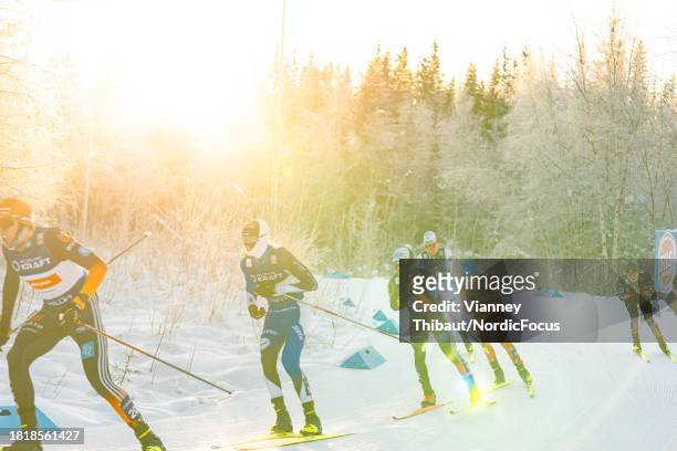 Manuel Faisst of Germany competes during FIS World Cup Nordic Combined Men Individual Gundersen HS138/10km on December 3, 2023 in Lillehammer, Norway.