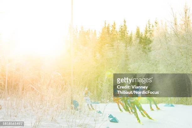 Johannes Rydzek of Germany competes during FIS World Cup Nordic Combined Men Individual Gundersen HS138/10km on December 3, 2023 in Lillehammer,...