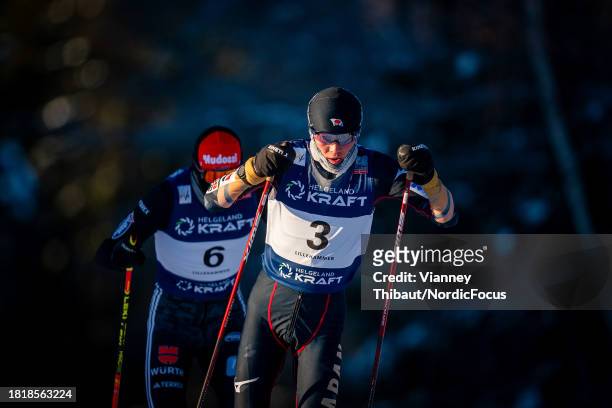 Ryota Yamamoto of Japan competes during FIS World Cup Nordic Combined Men Individual Gundersen HS138/10km on December 3, 2023 in Lillehammer, Norway.