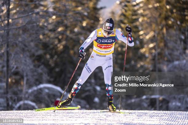 Jarl Magnus Riiber of Team Norway in action, takes 1st place during the FIS Nordic Combined World Cup Men's Gundersen HS140 10km on December 3, 2023...