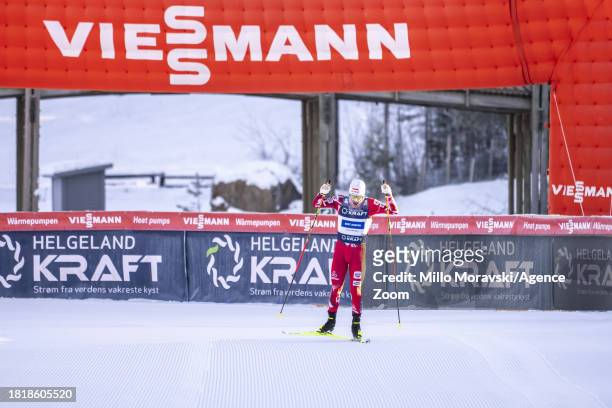Johannes Lamparter of Team Austria in action, takes 2nd place during the FIS Nordic Combined World Cup Men's Gundersen HS140 10km on December 3, 2023...