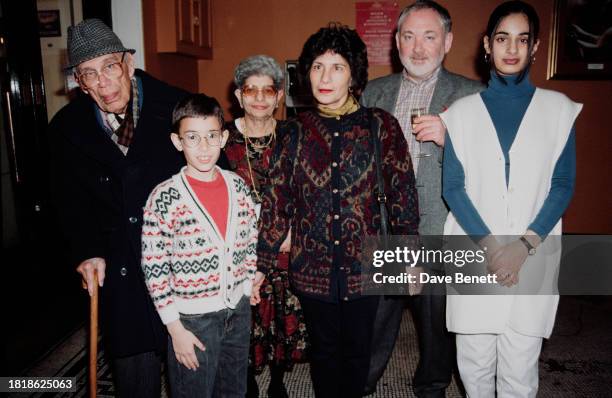 The parents of British singer and songwriter Freddie Mercury, Bomi Bulsara and Jer Bulsara with Freddie's sister Kashmira Bulsara , London, November...