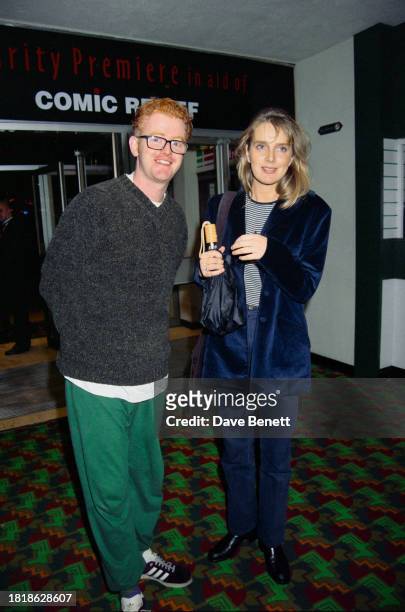 English television presenter Chris Evans and television producer Suzi Aplin attend the UK premiere of Peter Chelsom's 'Funny Bones', London,...