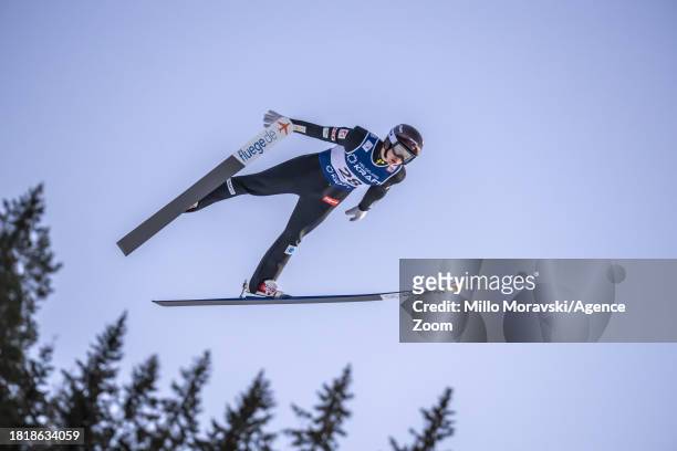 Marco Heinis of Team France in action during the FIS Nordic Combined World Cup Men's Gundersen HS140 10km on December 3, 2023 in Lillehammer, Norway.