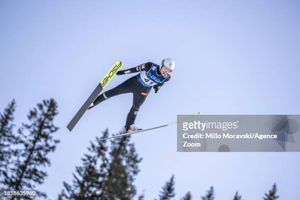 Matteo Baud of Team France in action during the FIS Nordic Combined World Cup Men's Gundersen HS140 10km on December 3, 2023 in Lillehammer, Norway.