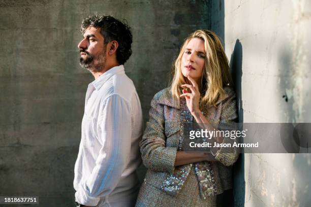 Writer, producer, director Zal Batmanglij and writer, producer, director, actor Brit Marling are photographed for Los Angeles on October 23, 2023 in...