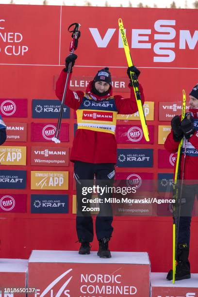 Jarl Magnus Riiber of Team Norway in action, takes 1st place during the FIS Nordic Combined World Cup Men's Gundersen HS140 10km on December 3, 2023...