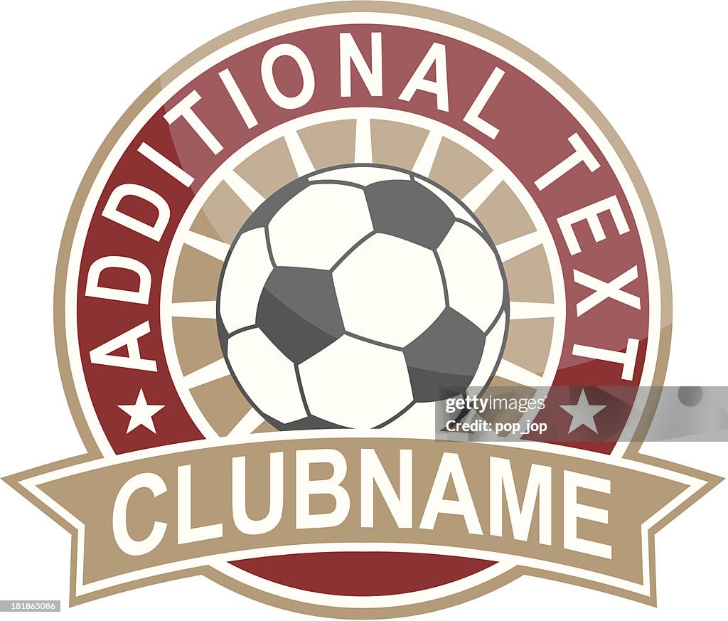 Simple round soccer logo