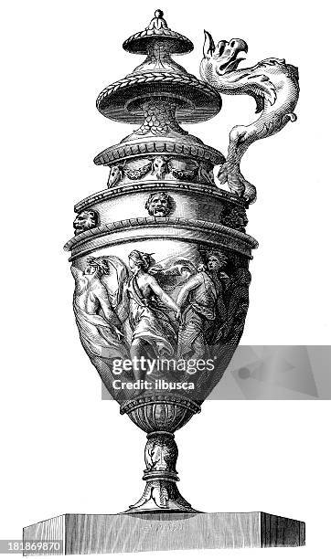 antikes illustration blumenvase - michelangelo merisi da caravaggio stock-grafiken, -clipart, -cartoons und -symbole