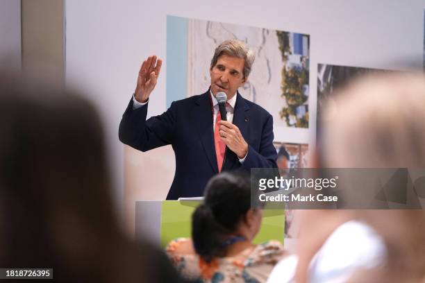 John Kerry, Special Presidential Envoy for Climate for the United States, attends the High-Level Side Event: 'A 1.5℃ Commitment to Secure the Blue...
