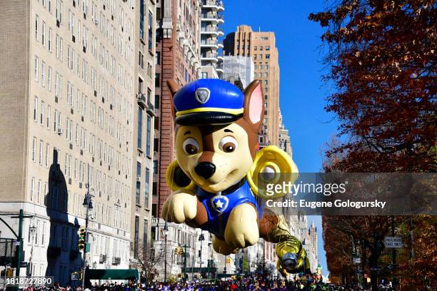 Paw Patrol ® by Nickelodeon appears during 97th Macy's Thanksgiving Day Parade on November 23, 2023 in New York City. Hailing all the way from...