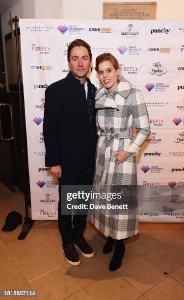 Edoardo Mapelli Mozzi and Princess Beatrice of York attend The Fayre of St James's Christmas Carol Concert at St James's Church on November 28, 2023...