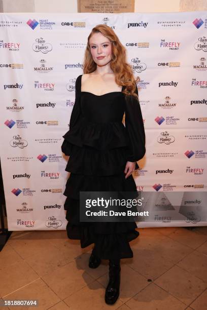 Freya Ridings attends The Fayre of St James's Christmas Carol Concert at St James's Church on November 28, 2023 in London, England.