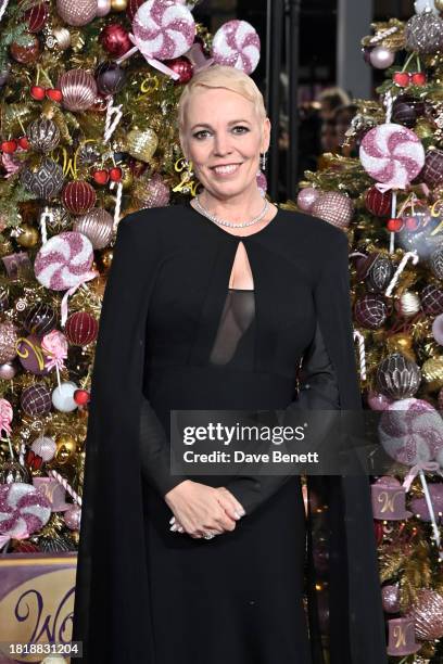 Olivia Colman attends the World Premiere of "Wonka" at The Royal Festival Hall on November 28, 2023 in London, England.