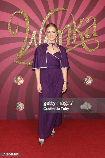 Alicia Agneson attends the Warner Bros. Pictures World Premiere of "Wonka" at The Royal Festival Hall on November 28, 2023 in London, England.