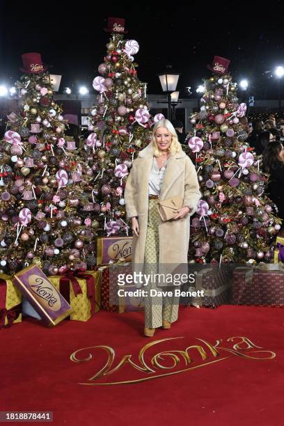 Denise van Outen attends the World Premiere of "Wonka" at The Royal Festival Hall on November 28, 2023 in London, England.