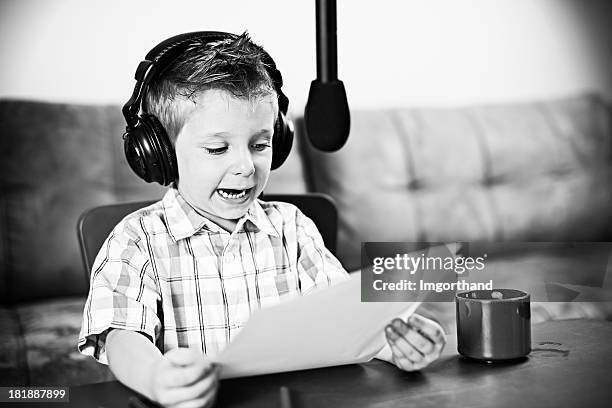 little radio news - radio dj stock pictures, royalty-free photos & images
