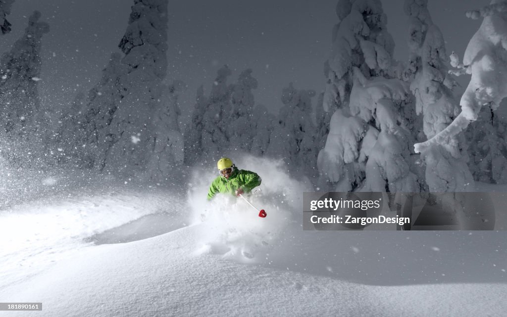 Skiing Powder