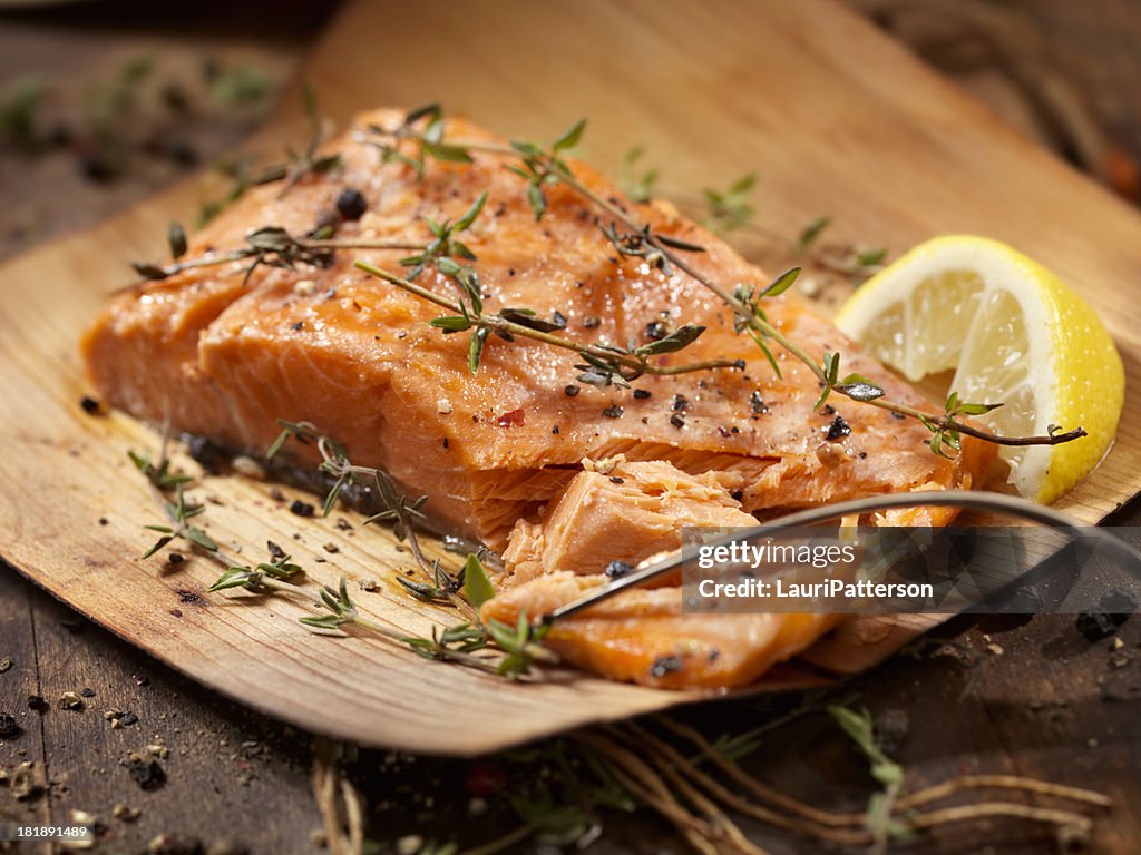 Cedar enrolado Salmão