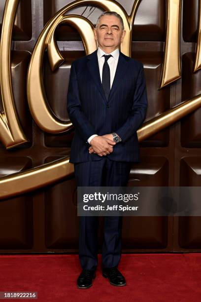 Rowan Atkinson attends the Warner Bros. Pictures World Premiere of "Wonka" at The Royal Festival Hall on November 28, 2023 in London, England.