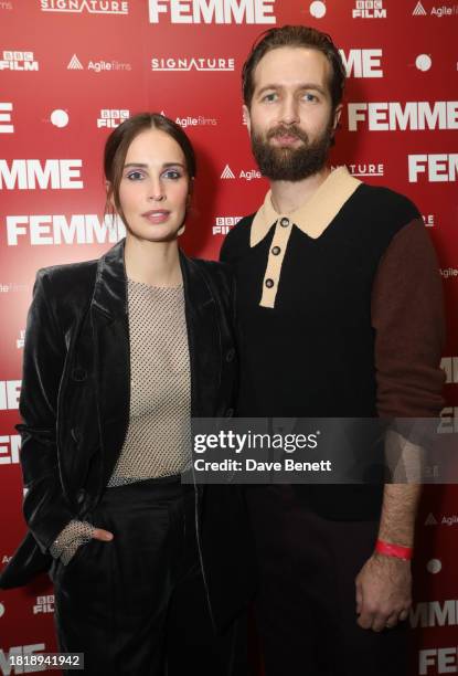 Heida Reed and Sam Ritzenberg attend the Gala Screening of "Femme" at the Rio Dalston on November 28, 2023 in London, England.