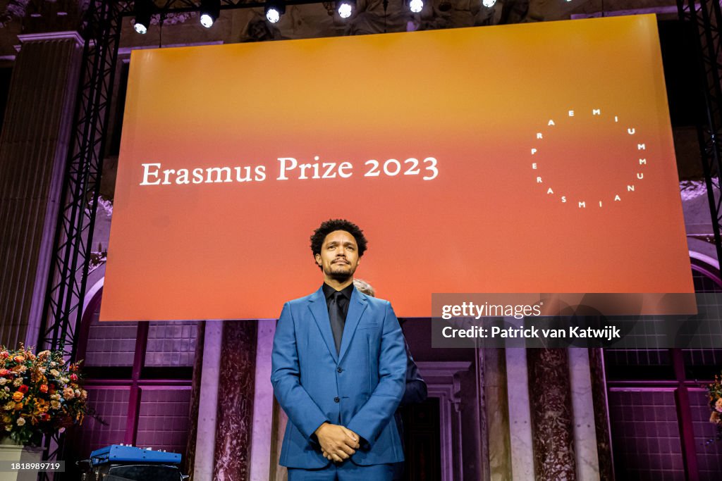 King Willem-Alexander Of The Netherlands Delivers The Erasmusprize To Trevor Noah