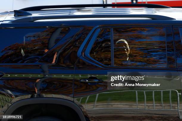 Former U.S. President Jimmy Carter departs from Glenn Memorial United Methodist Church after a tribute service for the late former first lady...