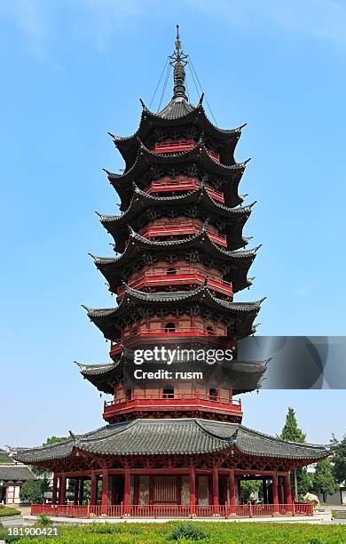 ruiguang pagoda, china - 蘇州 個照片及圖片檔