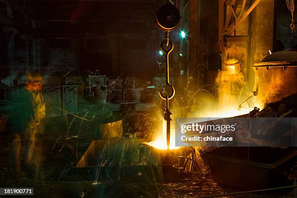 Altoforno Na Fbrica Metalrgica, Foto de stock