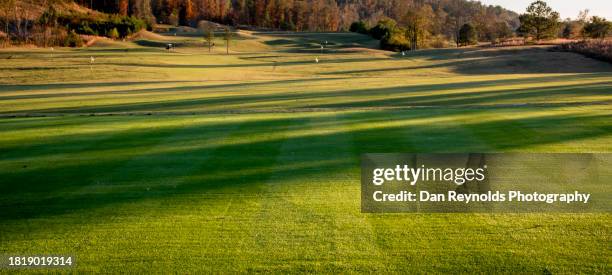 golf at sunset - the hills golf club stock pictures, royalty-free photos & images