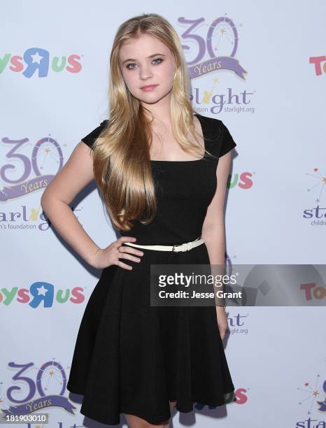 Actress Sierra McCormick attends The Starlight Children's Foundation's 30th Anniversary Gala at the Skirball Cultural Center on September 25, 2013 in...