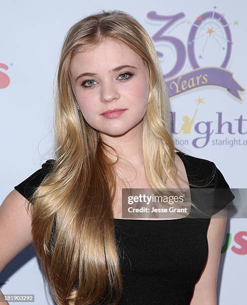 Actress Sierra McCormick attends The Starlight Children's Foundation's 30th Anniversary Gala at the Skirball Cultural Center on September 25, 2013 in...