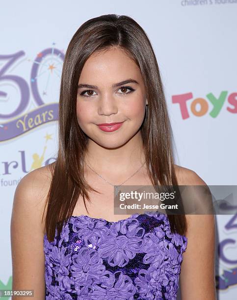 Actress Bailee Madison attends The Starlight Children's Foundation's 30th Anniversary Gala at the Skirball Cultural Center on September 25, 2013 in...