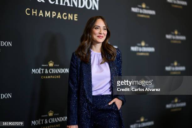 Tamara Falco attends the Moet & Chandon Christmas Cocktail Party at the Mandarin Oriental Ritz Hotel on November 28, 2023 in Madrid, Spain.