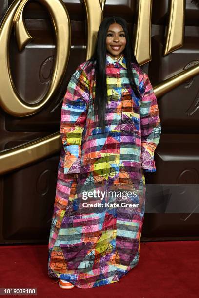 Mercedes Benson attends the "Wonka" World Premiere at The Royal Festival Hall on November 28, 2023 in London, England.