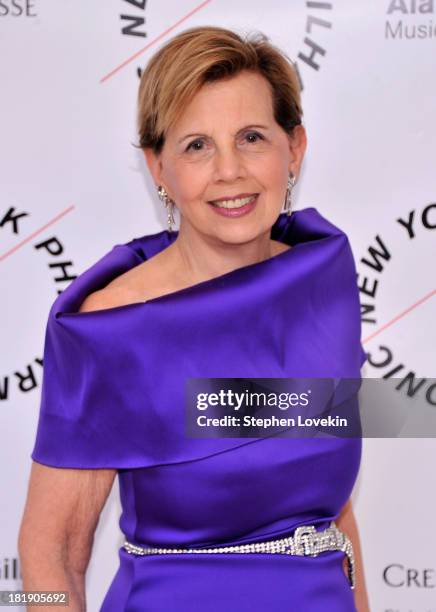 Socialite Adrienne Arsht attends The New York Philharmonic 172nd Season Opening Night Gala at Avery Fisher Hall, Lincoln Center on September 25, 2013...