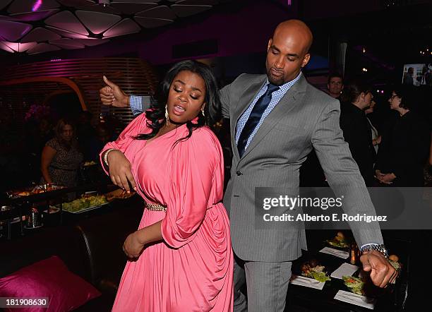 Actors Jill Scott and Boris Kodjoe attend the after party for the premiere of Fox Searchlight Pictures' "Baggage Claim" at the Conga Room on...